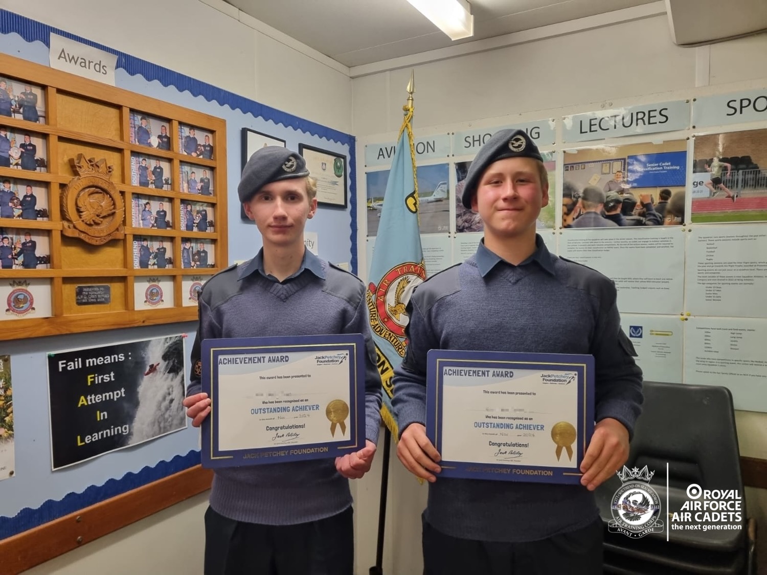 Cadets Dobson and Irons Honoured with Jack Petchey Achievement Awards for Outstanding Contributions