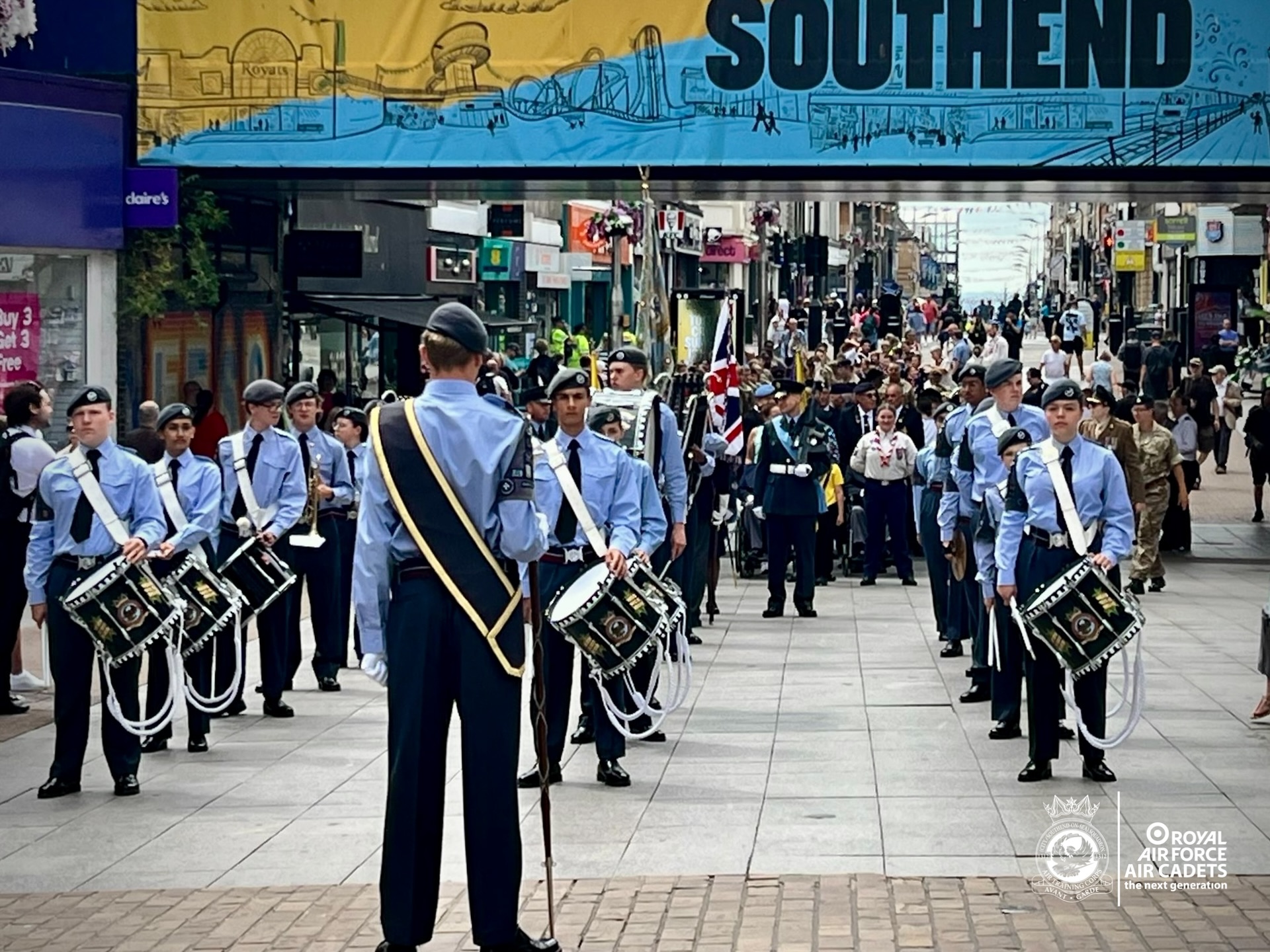 Squadron Band Leads Southend Armed Forces Day Parade Despite Heat